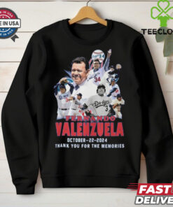 Los Angeles Dodgers Fernando Valenzuela Thank You Number 34 October 22 2024 Shirt