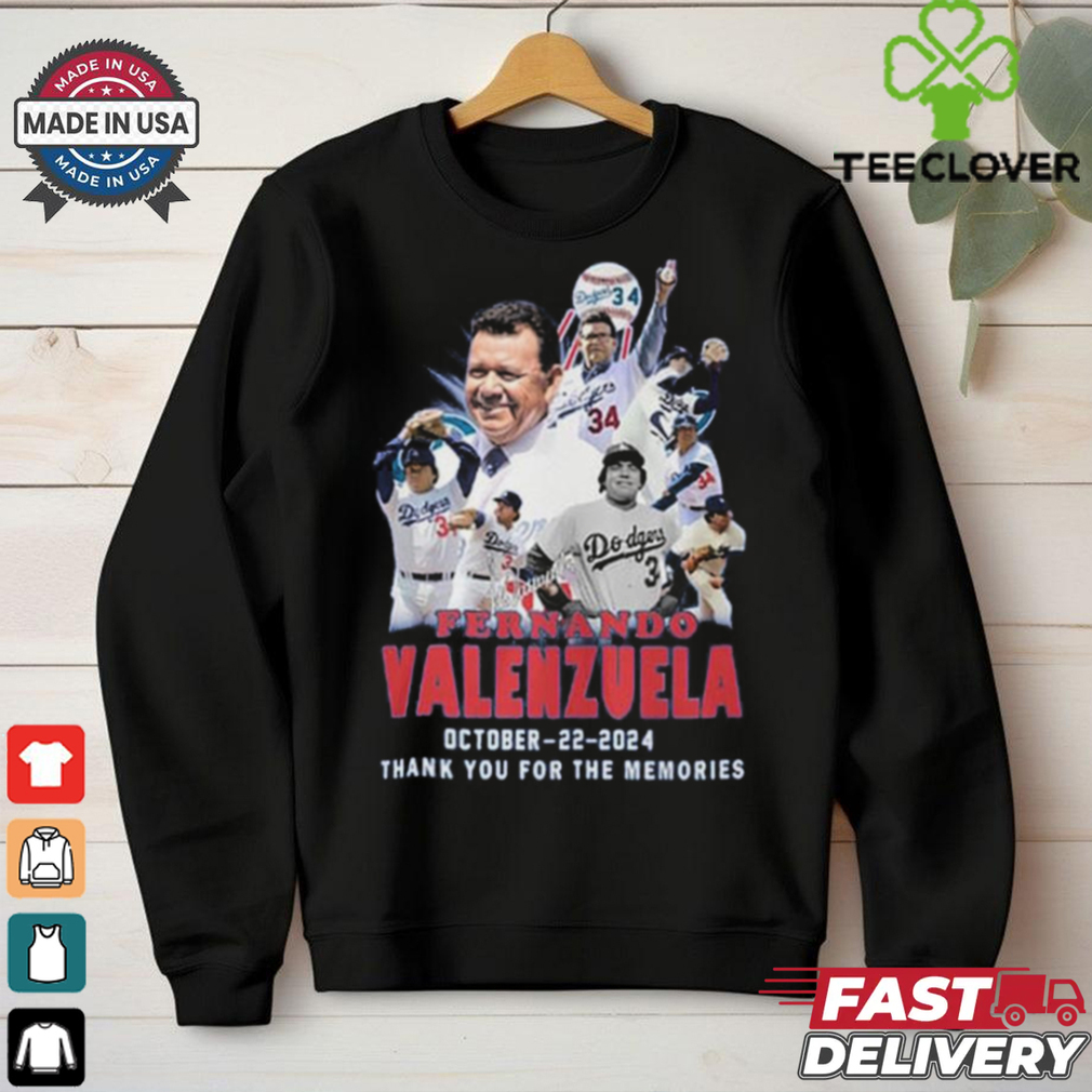 Los Angeles Dodgers Fernando Valenzuela Thank You Number 34 October 22 2024 Shirt Los Angeles Dodgers Fernando Valenzuela Thank You Number 34 October 22 2024 Shirt
