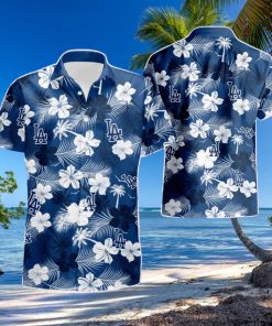 Los Angeles Dodgers Flower Hawaiian Shirt