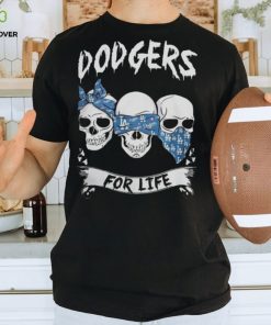 Los Angeles Dodgers For Life Skull Shirt