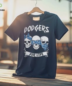 Los Angeles Dodgers For Life Skull Shirt