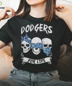 Los Angeles Dodgers For Life Skull Shirt