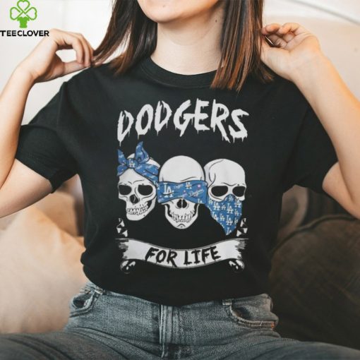 Los Angeles Dodgers For Life Skull Shirt