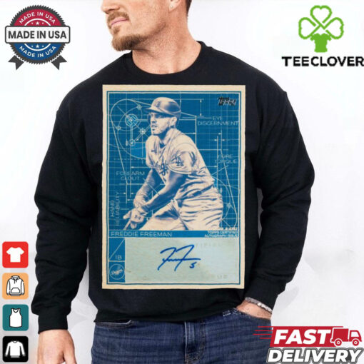 Los Angeles Dodgers Freddie Freeman Superstar Blueprint Autograph Signature t shirt