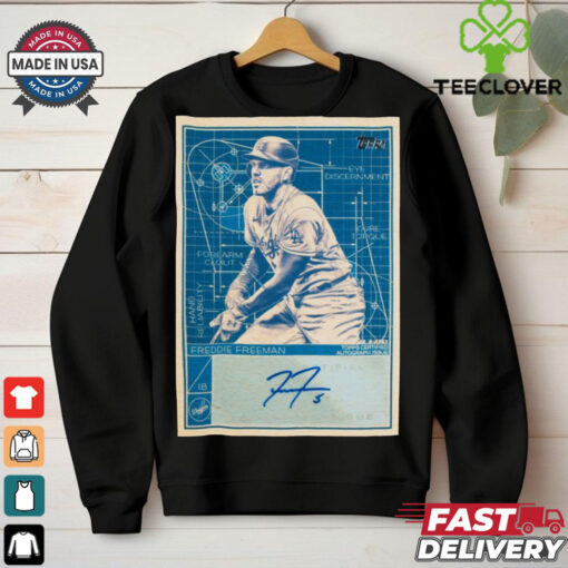 Los Angeles Dodgers Freddie Freeman Superstar Blueprint Autograph Signature t shirt