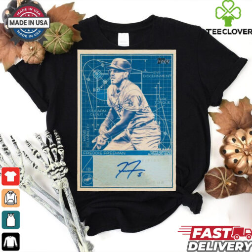 Los Angeles Dodgers Freddie Freeman Superstar Blueprint Autograph Signature t shirt