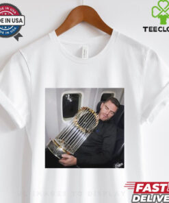 Los Angeles Dodgers Freddie Freeman sleep with World Series Trophy moment shirt