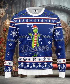 Los Angeles Dodgers Funny Grinch Christmas Ugly Sweater