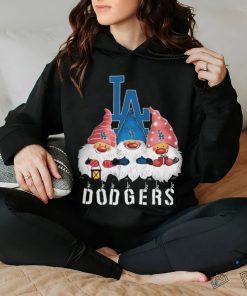 Los Angeles Dodgers Gnomies Christmas Funny Black T Shirt
