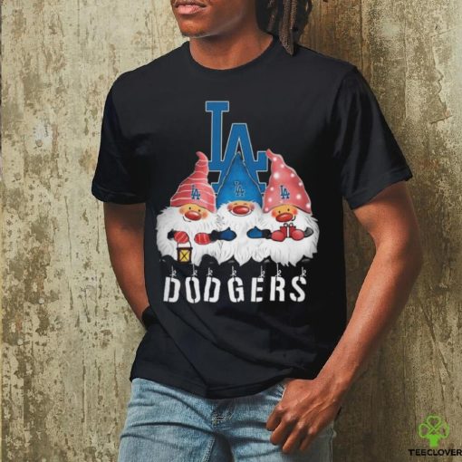 Los Angeles Dodgers Gnomies Christmas Funny Black T Shirt
