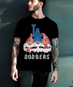 Los Angeles Dodgers Gnomies Christmas Funny Black T Shirt
