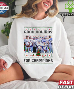 Los Angeles Dodgers Good holiday for champions ugly christmas shirt