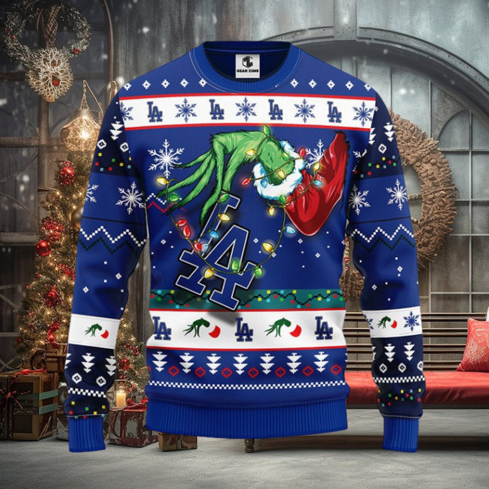 Los Angeles Dodgers Grinch Christmas Ugly Sweater Los Angeles Dodgers Grinch Christmas Ugly Sweater