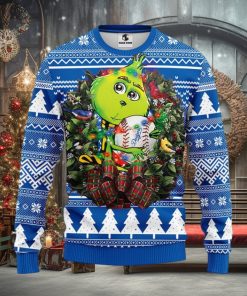 Los Angeles Dodgers Grinch Hug Christmas Ugly Sweater