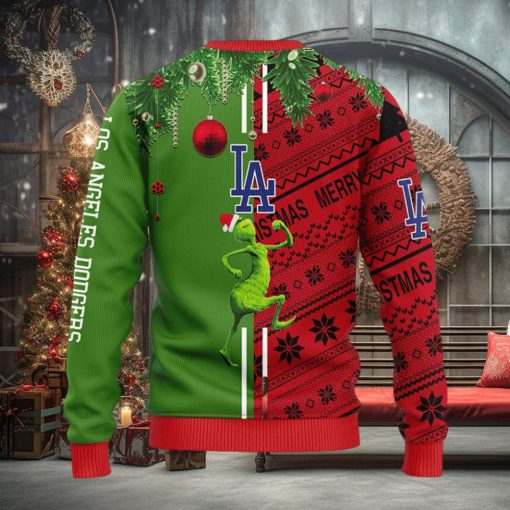Los Angeles Dodgers Grinch & Scooby doo Christmas Ugly Sweater 1