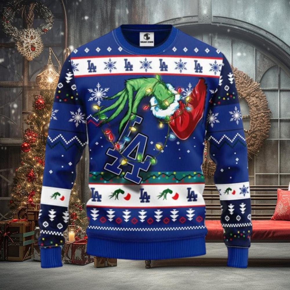 Los Angeles Dodgers Grinch Ugly Christmas Sweater Los Angeles Dodgers Grinch Ugly Christmas Sweater