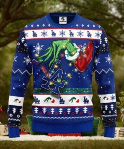 Los Angeles Dodgers Grinch Ugly Christmas Sweater