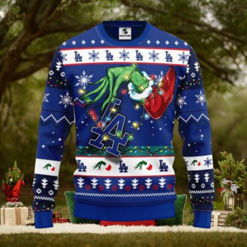 Los Angeles Dodgers Grinch Ugly Christmas Sweater