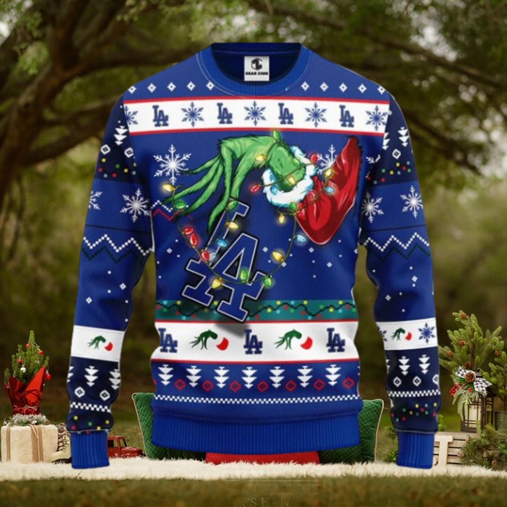 Los Angeles Dodgers Grinch Ugly Christmas Sweater Los Angeles Dodgers Grinch Ugly Christmas Sweater