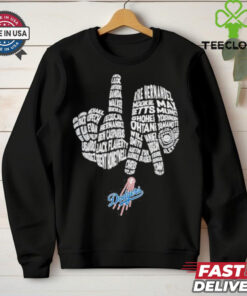 Los Angeles Dodgers Hand Sign World Series Shirt 2 Los Angeles Dodgers Hand Sign World Series Shirt