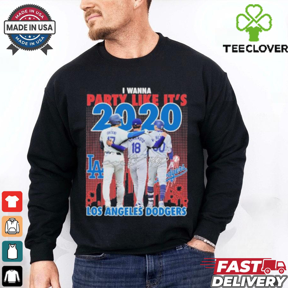 Los Angeles Dodgers I Wanna Party Like It’s 2020 Signatures Shirt Los Angeles Dodgers I Wanna Party Like It’s 2020 Signatures Shirt