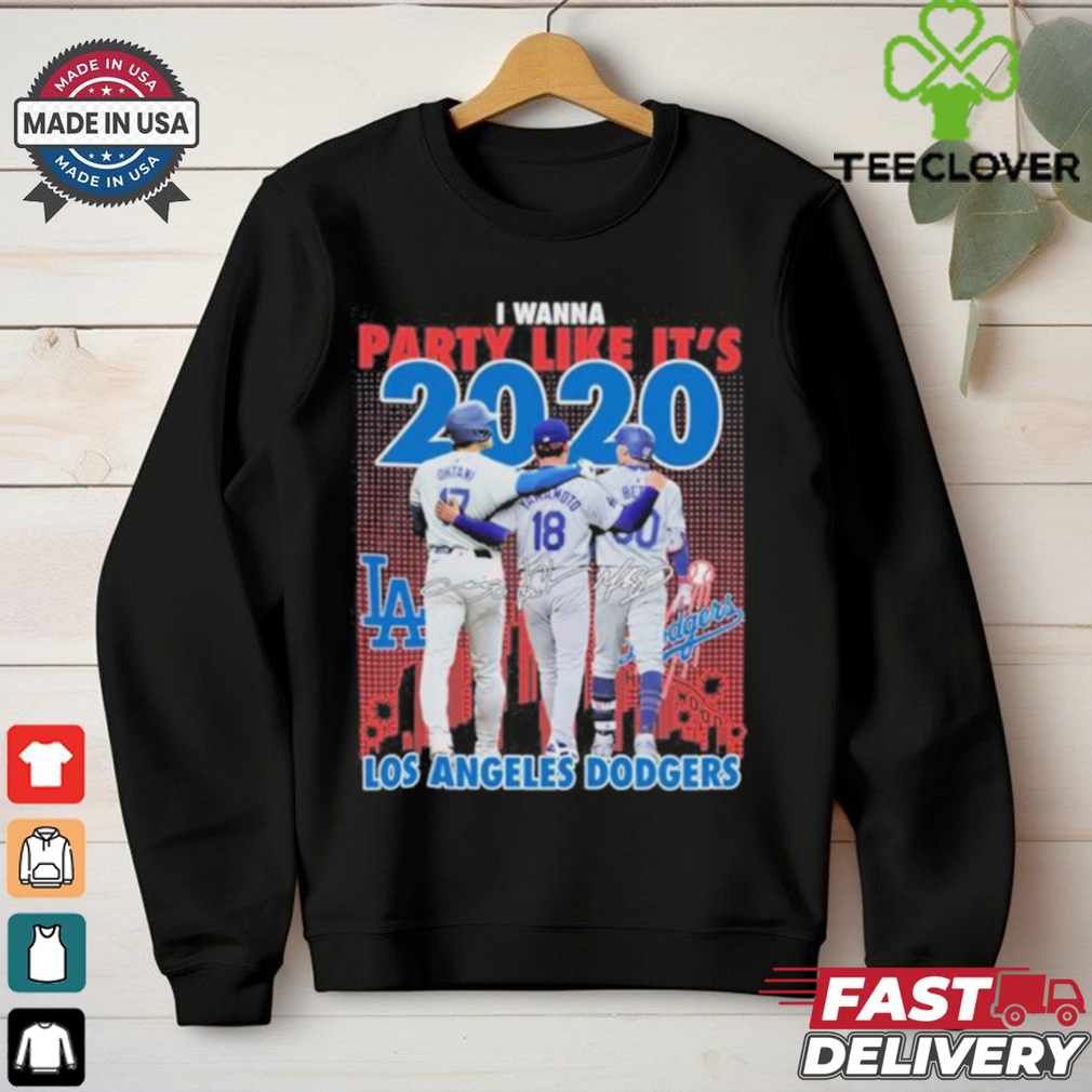 Los Angeles Dodgers I Wanna Party Like It’s 2020 Signatures Shirt Los Angeles Dodgers I Wanna Party Like It’s 2020 Signatures Shirt