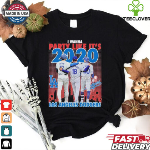 Los Angeles Dodgers I Wanna Party Like It’s 2020 Signatures Shirt