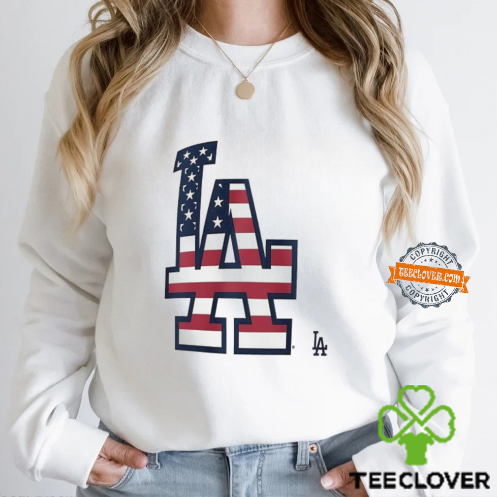 Los Angeles Dodgers L A logo x Flag of the United States shirt Los Angeles Dodgers L A logo x Flag of the United States shirt