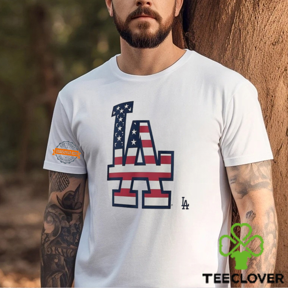 Los Angeles Dodgers L A logo x Flag of the United States shirt Los Angeles Dodgers L A logo x Flag of the United States shirt