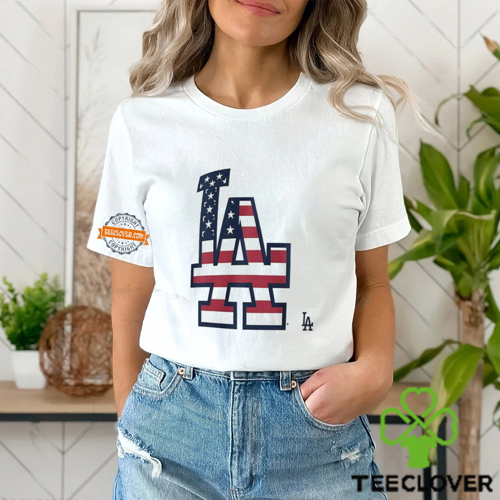 Los Angeles Dodgers L A logo x Flag of the United States shirt Los Angeles Dodgers L A logo x Flag of the United States shirt