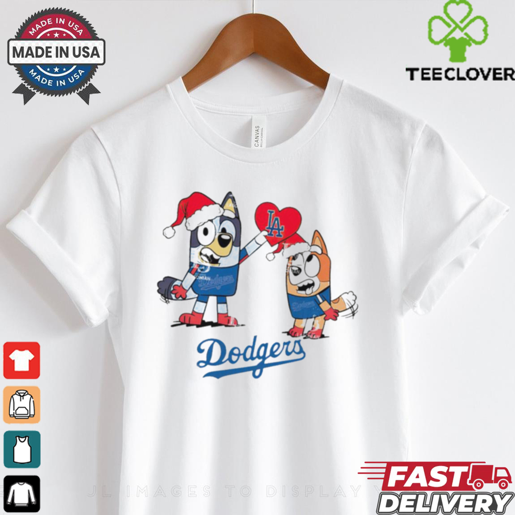 Los Angeles Dodgers Love Bluey Christmas shirt Los Angeles Dodgers Love Bluey Christmas shirt