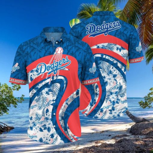 Los Angeles Dodgers MLB Collar Logo All Over Print Hawaiian Shirt Men And Women Gift