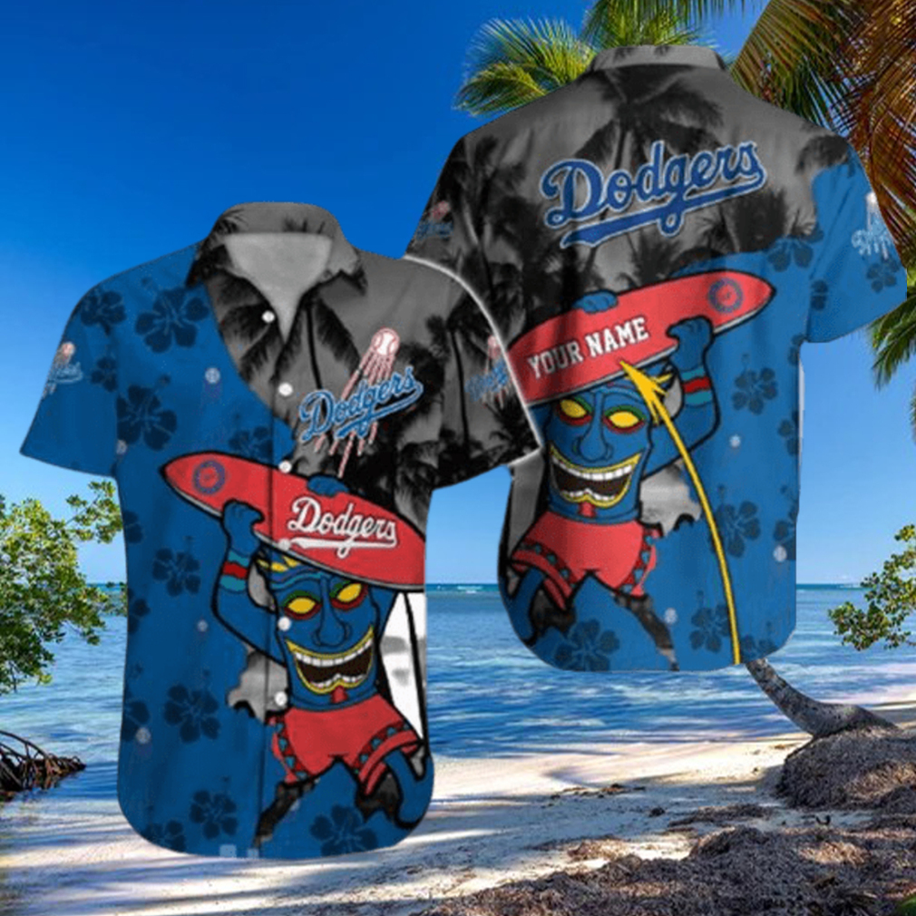 Los Angeles Dodgers MLB Custom Name Hawaiian Shirt For Men And