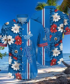 Los Angeles Dodgers MLB Flower Classic Full Print Hawaiian Shirt