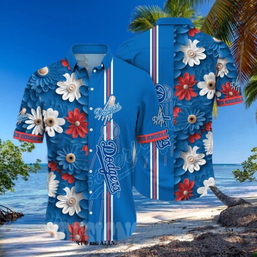 Los Angeles Dodgers MLB Floral Classic All Over Print Hawaiian Shirt