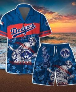 Los Angeles Dodgers MLB Flower 3D Aloha Summer Hawaiian Shirt & Short