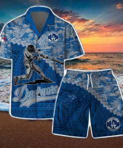 Los Angeles Dodgers MLB Flower 3D Life Style Summer Hawaiian Shirt & Short