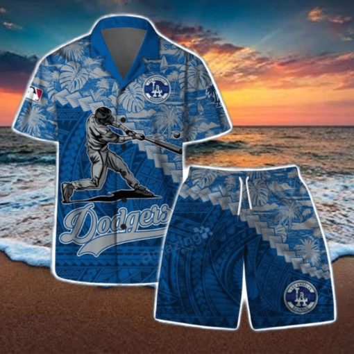 Los Angeles Dodgers MLB Flower 3D Life Style Summer Hawaiian Shirt & Short