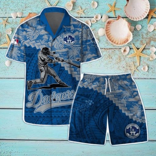 Los Angeles Dodgers MLB Flower 3D Life Style Summer Hawaiian Shirt & Short