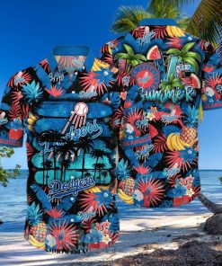 Los Angeles Dodgers MLB Flower Full Printed 3D Hawaiian Shirt