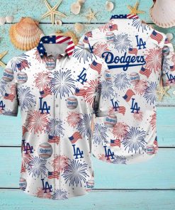 Los Angeles Dodgers MLB Happy 4th Of July USA Hawaiian Shirt Happy Holiday Gift