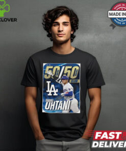 Los Angeles Dodgers MLB Shohei Ohtani 50 50 Club Signature Poster t shirt