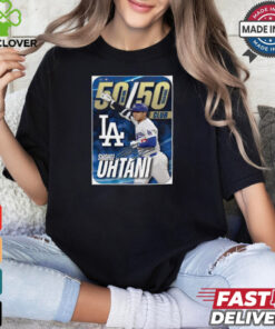 Los Angeles Dodgers MLB Shohei Ohtani 50 50 Club Signature Poster t hoodie, sweater, longsleeve, shirt v-neck, t-shirt