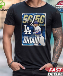 Los Angeles Dodgers MLB Shohei Ohtani 50 50 Club Signature Poster t hoodie, sweater, longsleeve, shirt v-neck, t-shirt