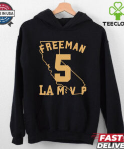Los Angeles Dodgers MVP Freddie Freeman 5 State map shirt