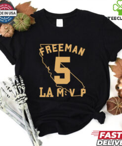 Los Angeles Dodgers MVP Freddie Freeman 5 State map shirt