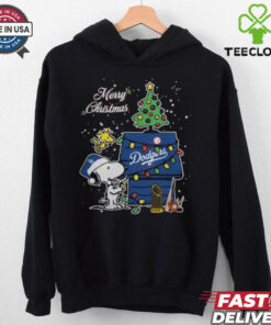 Los Angeles Dodgers Merry Christmas With Snoopy Baby T Shirt