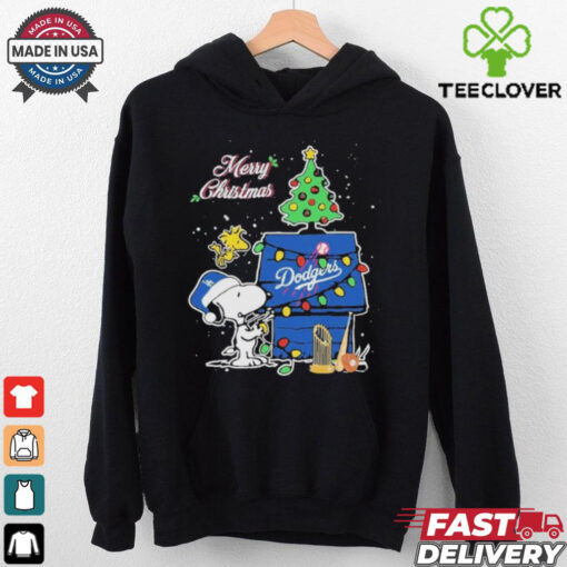 Los Angeles Dodgers Merry Christmas With Snoopy Baby T Shirt
