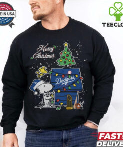 Los Angeles Dodgers Merry Christmas With Snoopy Baby T Shirt
