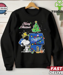Los Angeles Dodgers Merry Christmas With Snoopy Baby T Shirt